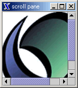 「JScrollPane」を用いたサンプルウィンドウ