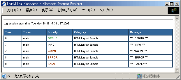 InternetExplorer で表示したもの